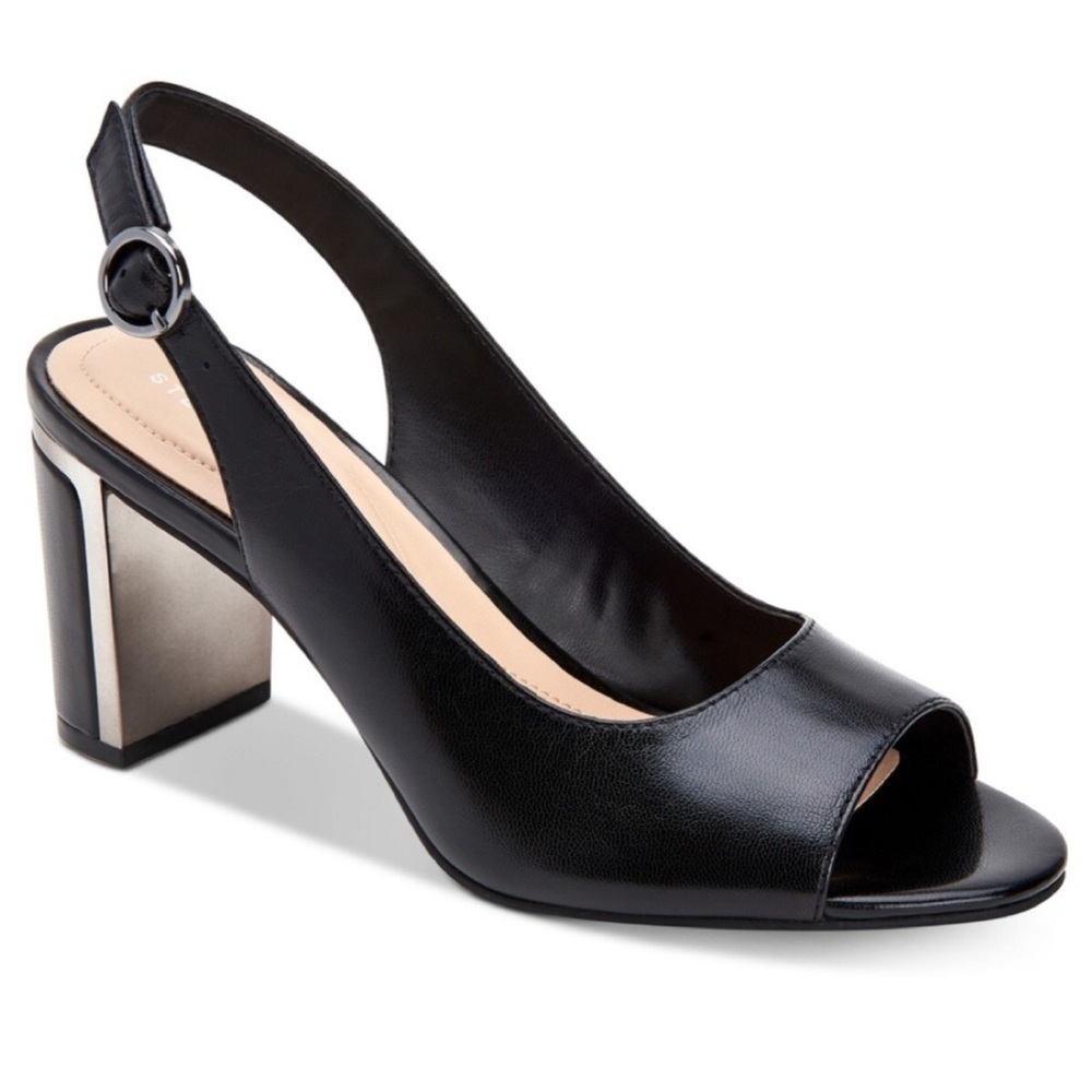 🆕Alfani Black and Silver sling back